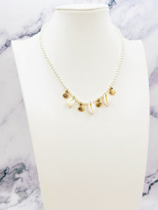 Collier coquillage blanc ☀️