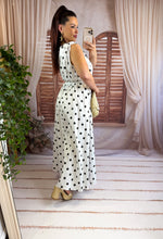 Charger l'image dans la galerie, Ensemble top + jupe blanc à pois noir KLARA (36 au 44)