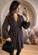 Charger l&#39;image dans la galerie, Robe chocolat pois noir GIULIA (40 au 48)⭐️