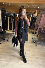 Charger l&#39;image dans la galerie, Gilet sans manches moumoute noir DITA  (36 au 48)