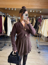 Charger l&#39;image dans la galerie, Gilet boutons or choco GINI ( 34 au 50