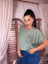 Charger l'image dans la galerie, TEE shirt poche crochet kaki LYSE (38 au 46)