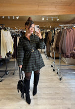 Charger l&#39;image dans la galerie, Robe chemise carreaux kaki MADDY( 36 au 44 )