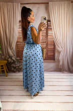 Charger l'image dans la galerie, Ensemble top + jupe bleu pois choco KLARA (36 au 44) New
