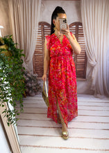 Charger l'image dans la galerie, Robe fuchsia/orange IZIA (34 au 48)