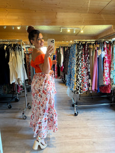 Jupe style portefeuille Baila orange ( 34 au 48 )