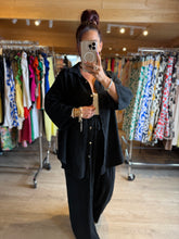 Charger l'image dans la galerie, Pantalon noir gaz de coton NINA ( 38 au 48 )☀️