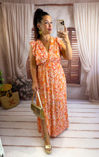Charger l'image dans la galerie, Robe longue motif orange IZÏA  (38 au 48)