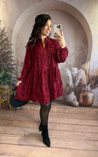 Charger l'image dans la galerie, Robe bordeaux coupe loose MULAN (34 au 42)