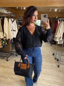 Gilet tout doux noir DONNA (34 au 46)