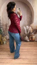 Charger l'image dans la galerie, Top en dentelle bordeaux ILONA (36 au 46)