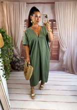 Charger l'image dans la galerie, Robe loose col v kaki ANÉ (36 au 46) New