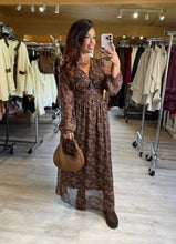 Charger l&#39;image dans la galerie, Robe longue chocolat MATHILDA (40 au 48)