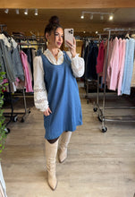 Charger l'image dans la galerie, Robe en jeans à bretelles ABI (42 au 48)