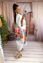 Charger l'image dans la galerie, Robe chemise blanche motif fleuries ANGÈLE (40 au 46)