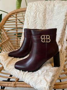 Bottine bordeaux LILI