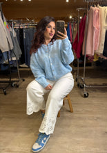 Charger l'image dans la galerie, Gilet tout doux bleu DALHIA (34 au 48)