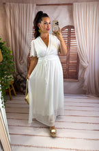 Charger l'image dans la galerie, Robe longue blanche VANILLE (36 au 48)