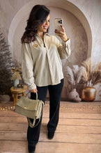 Charger l&#39;image dans la galerie, Chemise rayé café coeur léopard ZÉNA (36 au 50)⭐️