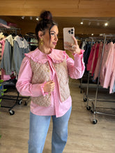 Charger l'image dans la galerie, Gilet sans manches motif liberty, rose MAJA (34 au 46)