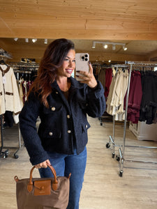 Veste bleu marine Ariana ( 36 au 46 )