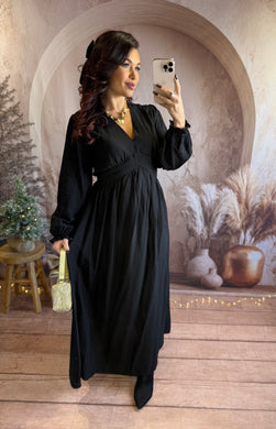 Robe longue noir LUMI (36 au 48)