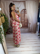 Charger l'image dans la galerie, Robe multi position dos nu fleuri rose et beige ASSIA (36 au 48)