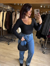 Charger l&#39;image dans la galerie, Top à manches longues noir FIONA (36 au 40)