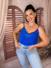 Charger l'image dans la galerie, Débardeur dentelle bleu roi SONNY (34 au 46)