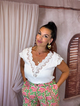 Charger l'image dans la galerie, Top blanc gaz de coton YVONNE (36 au 48)