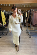 Charger l&#39;image dans la galerie, Jupe fendu écru SACHA (34 au 42)