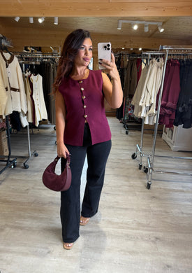 Gilet bordeaux BELLE (34 au 40 )