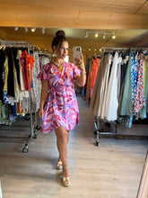 Charger l&#39;image dans la galerie, Robe courte rose/violette ARMELLE ( reste m/l )