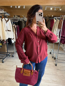 Chemise bordeaux LEILA (36 au 48)