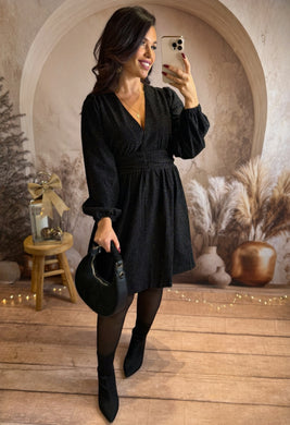 Robe scintillante noir VICTOIRE (36 au 48)⭐️