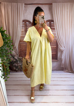 Charger l'image dans la galerie, Robe loose col v jaune ANÉ (36 au 46) New