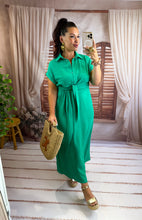 Charger l'image dans la galerie, Robe noeud vert MELBA (34 au 48)