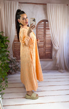 Charger l'image dans la galerie, Robe chemise brodé motif fleurs orange MAYA (36 au 46)