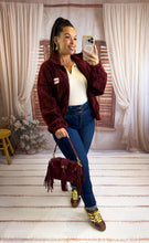 Charger l'image dans la galerie, Veste polaire bordeaux CÉLESTE (36 au petit 44)