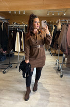 Charger l&#39;image dans la galerie, Robe velours chocolat MARIE (34 au 48) ki