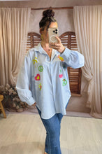 Charger l'image dans la galerie, Chemise rayé bleu à motif SAMANTHA (38 au 48)