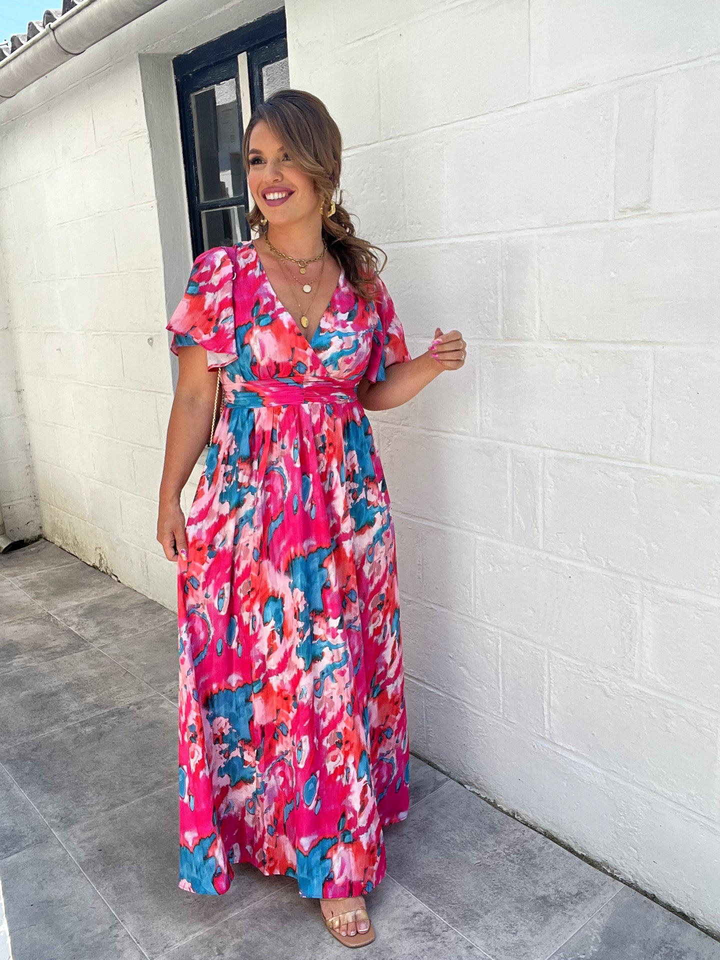 Robe dos nu Lynda fushia (reste taille s/m )