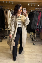 Charger l&#39;image dans la galerie, Long gilet beige foncé MAIWEN (34 au 44)