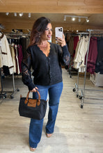 Charger l&#39;image dans la galerie, Gilet tout doux noir DONNA (34 au 46)