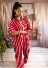 Charger l'image dans la galerie, Chemise rayé rose/rouge KALA (36 au 48)