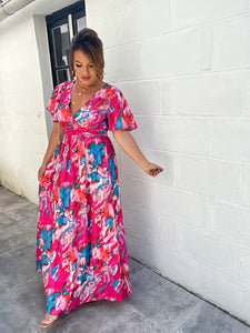 Robe dos nu Lynda fushia (reste taille s/m )