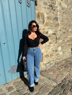 Jean wide leg avec revers LUMEA (34 au 42)