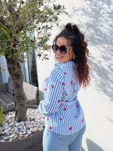 Charger l'image dans la galerie, Chemise rayé bleu fraise DAMI (34 au 48)