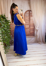 Charger l'image dans la galerie, Ensemble top + jupe bleu électrique KLARA (36 au 44)