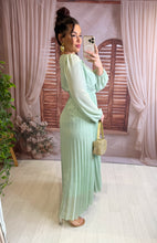 Charger l'image dans la galerie, Robe plissée torsade vert d'eau LUNA (36 au 42)